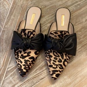 Louise et Cie cheetah slide shoes
